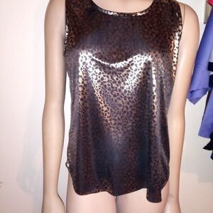 Black and gold silky TRIMMINGS sleeveless top
